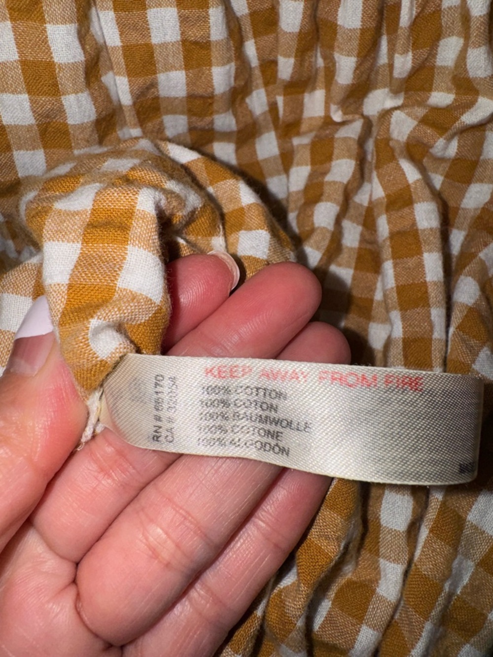 Free People Gingham Living For This Tunic Prairie Babydoll Mini Dress XS - Picture 12 of 12